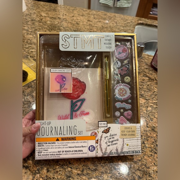 None Other - STMT D.I.Y. 3D Journaling Set featuring a rose-shaped cover that illuminates